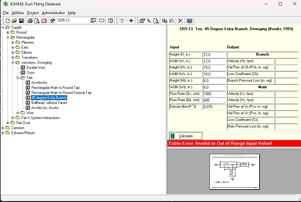 ASHRAE Duct Fitting Database